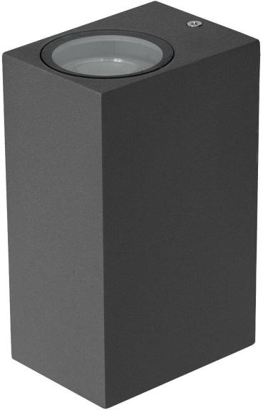 ARDEBO.de EVN Wandanbau, 2-flmg. (up + down), IP44, GU10, max. 2x 11W, 230V, anthrazit (637315)
