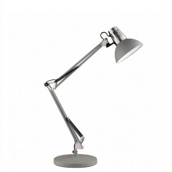 ARDEBO.de Fischer & Honsel Pit Tischleuchte, 40W, E27, nickel/grau matt (98271)