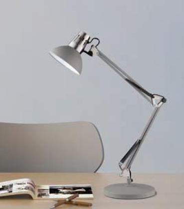 Fischer & Honsel Pit Tischleuchte, 40W, E27, nickel/grau matt (98271)