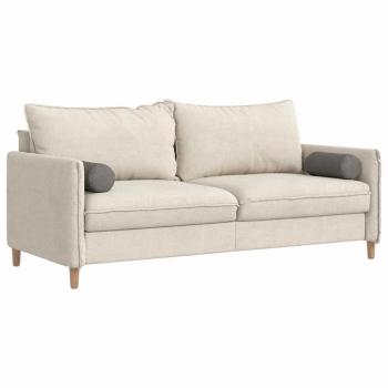 Bolsterkissen 2 pcs Hellgrau Ø 15 x 40 cm Cordstoff