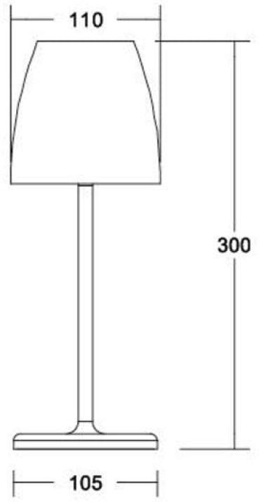 Brumberg CAMERON LED-Tischleuchte mit Akku, 2,2 W, 3000 K, Touchdim, schwarz struktur (60331183)