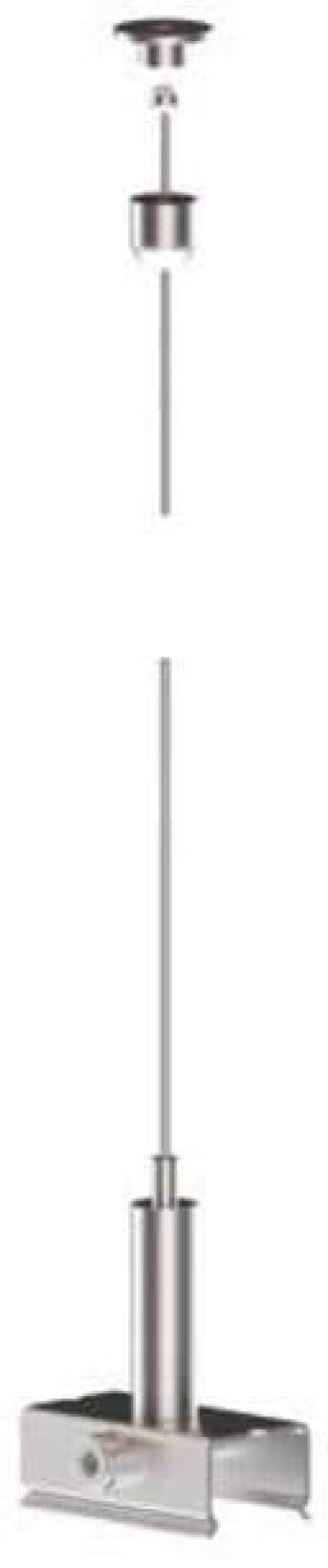 ARDEBO.de Brumberg ONETRACK Seilabhängung mit Schnellspanner zu 3-Phasen-Stromschiene ONETRACK, Pendellänge 1.500mm (87135000)