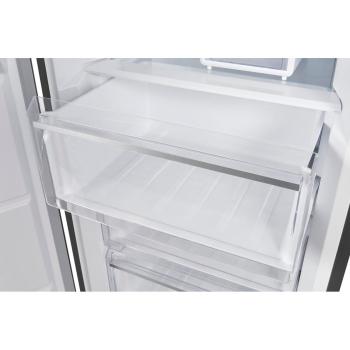 Exquisit GS295-NF-H-040D Stand Gefrierschrank, 60cm breit, 274l, No frost, Ice-Maker, LED-Beleuchtung, inoxlook-az