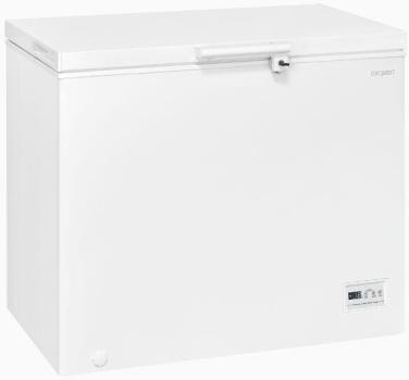 ARDEBO.de Exquisit GT250-HE-040D Stand Gefriertruhe, 95,5 cm breit, 246 L, LED Licht, Schloss, weiß