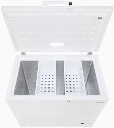 Exquisit GT250-HE-040D Stand Gefriertruhe, 95,5 cm breit, 246 L, LED Licht, Schloss, weiß