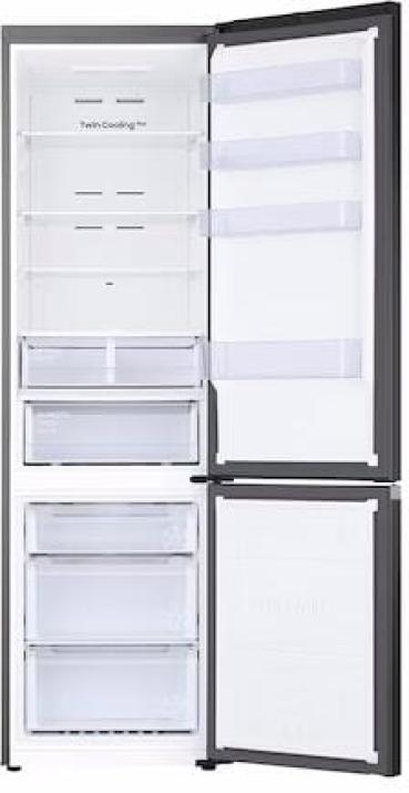 Samsung RB38C607AB1/EF Stand Kühl-Gefrierkombination, 59,5 cm breit, 387 L, NoFrost+, Urlaubsschaltung, Powercool, Powerfreeze, Premium Black Steel