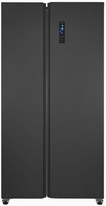 ARDEBO.de Exquisit SBS46-040E Stand Side-by-Side Kombination, 91 cm breit, 442 L, NoFrost, LED Beleuchtung, Temperaturregelung, Umluftventilator, Schnellkühlen und Schnellgefrieren, inoxlook-az