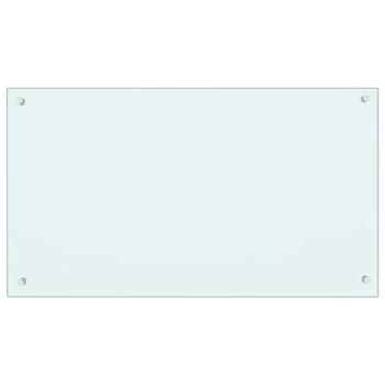 Küchenrückwand 2 pcs Weiß 90 x 50 cm Gehärtetes Glas