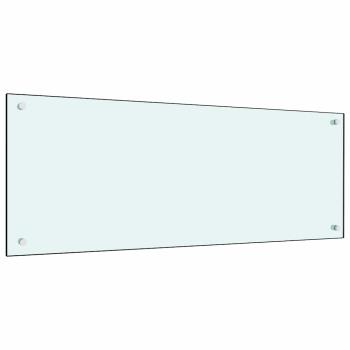 Küchenrückwand 2 pcs Weiß 100 x 40 cm Gehärtetes Glas