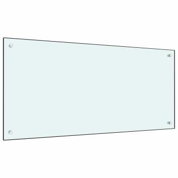Küchenrückwand 2 pcs Weiß 100 x 50 cm Gehärtetes Glas