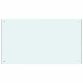 Küchenrückwand 2 pcs Weiß 100 x 60 cm Gehärtetes Glas
