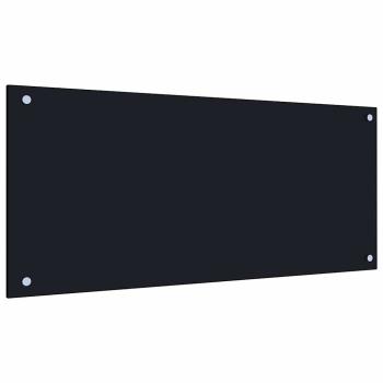 Küchenrückwand 2 pcs Schwarz 90 x 40 cm Gehärtetes Glas
