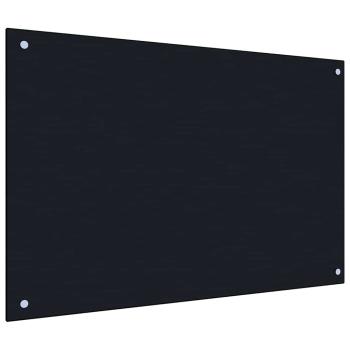 Küchenrückwände 2 pcs Schwarz 90 x 50 cm Gehärtetes Glas