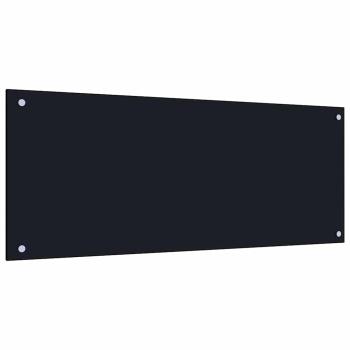 Küchenrückwand 2 pcs Schwarz 100 x 40 cm Gehärtetes Glas