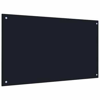 Küchenrückwand 2 pcs Schwarz 100 x 60 cm Gehärtetes Glas