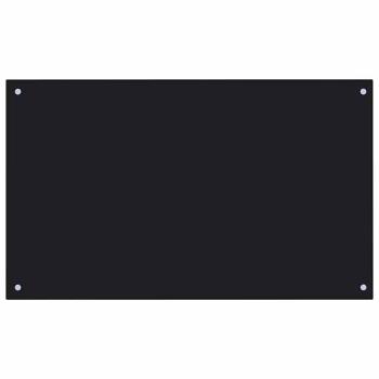 Küchenrückwand 2 pcs Schwarz 100 x 60 cm Gehärtetes Glas