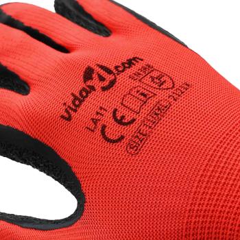 Arbeitshandschuhe 24 pcs Rot und Schwarz 11 / XXL