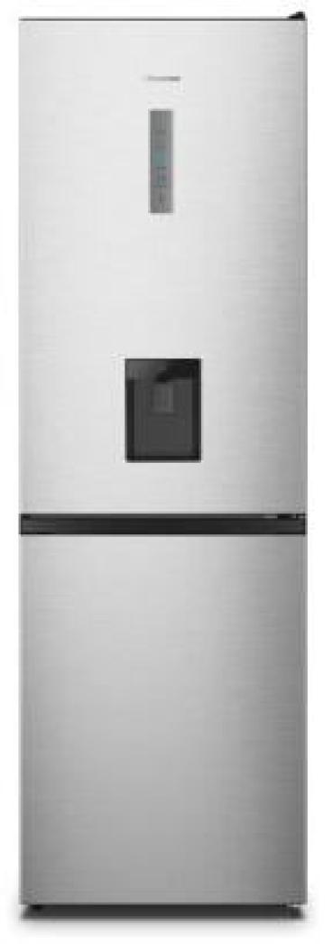 ARDEBO.de Hisense RB3N300NMCC Stand Kühl-Gefrierkombination, 60 cm breit, 304 L, Total NoFrost, Wasserspender, Wassertank, Edelstahloptik