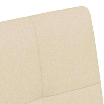Esszimmerstühle mit Rädern 2 pcs Creme 58 x 65 x 94 cm Stoff