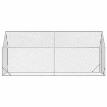 Hühnerkäfig Silber 400 x 170 x 177 cm Verzinkter Stahl