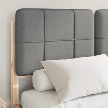 Bettgestell mit gepolstertem Kopfteil Hellgrau 120 x 190 cm