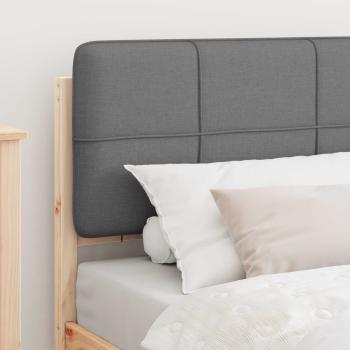 Bettgestell mit gepolstertem Kopfteil Hellgrau 80 x 200 cm