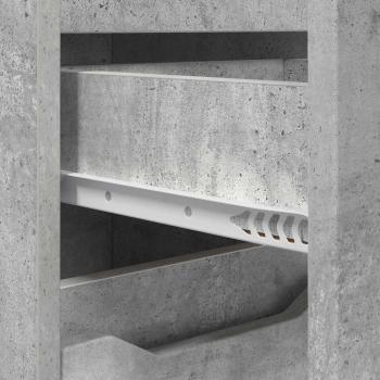 Badezimmerschrank Beton Grau 30,5 x 30 x 101 cm Holzwerkstoff