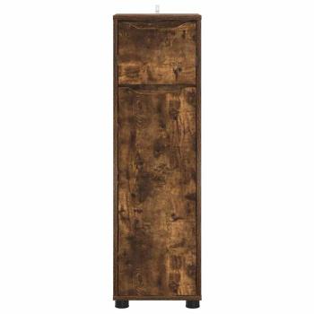 Badezimmerschrank mit Tür Geräucherte Eiche 30,5 x 30 x 101 cm