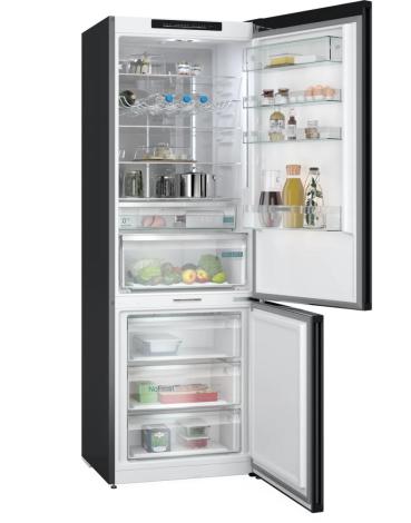 Siemens KG49NSBBF iQ700 Stand Kühl-Gefrierkombination, 70 cm breit, 440 L, noFrost , dimLight, superKühlen, SuperGefrieren, schwarz