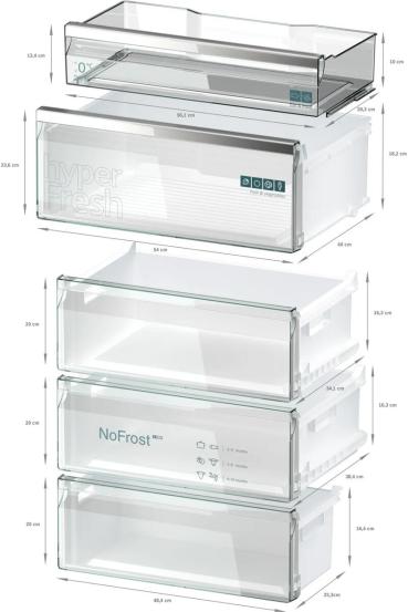 Siemens KG49NSBBF iQ700 Stand Kühl-Gefrierkombination, 70 cm breit, 440 L, noFrost , dimLight, superKühlen, SuperGefrieren, schwarz