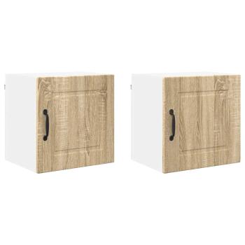 Küchenwandschrank mit Regal 2 pcs Sonoma-Eiche 40 x 31 x 40 cm