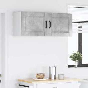 Küchenwandschrank mit Regal 2 pcs Beton Grau 50 x 31 x 40 cm