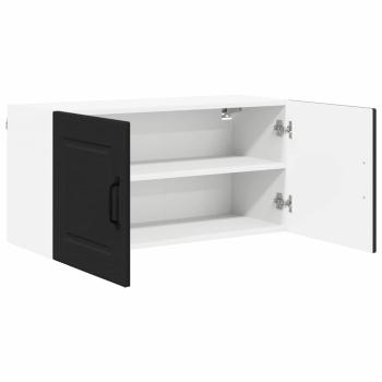 Küchenwandschrank mit Tür Schwarz 80 x 31 x 40 cm Holzwerkstoff