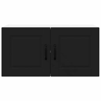 Küchenwandschrank mit Tür Schwarz 80 x 31 x 40 cm Holzwerkstoff