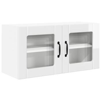 ARDEBO.de - Küchenwandschrank Hochglanz Weiß 80 x 31 x 40 cm Holzwerkstoff