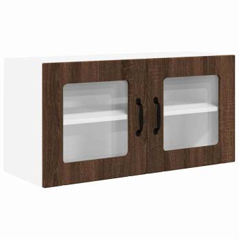 Küchenwandschrank mit Regal Braun Eichen-Optik 80 x 31 x 40 cm