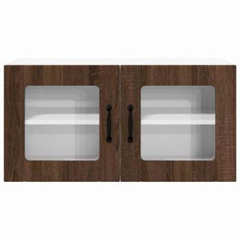 Küchenwandschrank mit Regal Braun Eichen-Optik 80 x 31 x 40 cm