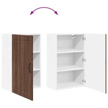 Küchenwandschrank mit Regal Braun Eichen-Optik 50 x 31 x 80 cm