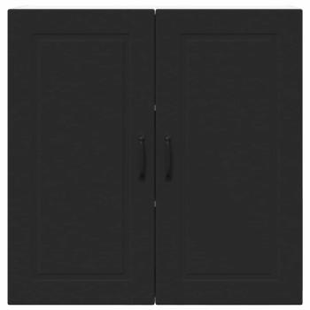 Küchenwandschrank mit Tür Schwarz 80 x 31 x 80 cm Holzwerkstoff