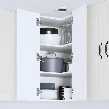 Küchenwandschrank Hochglanz Weiß 57 x 57 x 80 cm Holzwerkstoff