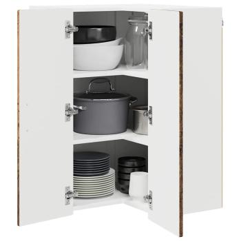 Wand-Eckschrank PORTO Altholz 57 x 57 x 80 cm Holzwerkstoff