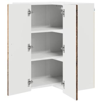 Wand-Eckschrank PORTO Altholz 57 x 57 x 80 cm Holzwerkstoff
