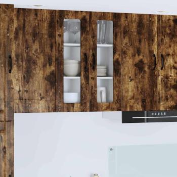 ARDEBO.de - Küchenwandschrank mit Regal Geräucherte Eiche 60 x 31 x 80 cm