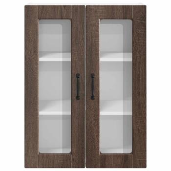 Küchenwandschrank mit Regal Braun Eichen-Optik 60 x 31 x 80 cm