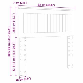 Kopfteil mit Kopfteil Glänzend Weiß 90 cm Holzwerkstoff
