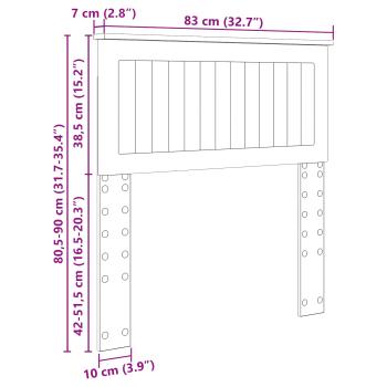 Kopfteil mit Kopfteil Beton Grau 80 cm Holzwerkstoff