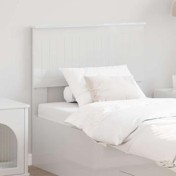 ARDEBO.de - Kopfteil mit Kopfteil Glänzend Weiß 80 cm Holzwerkstoff