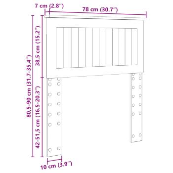 Kopfteil mit Kopfteil Weiß 75 cm Holzwerkstoff