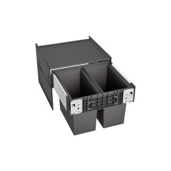 ARDEBO.de Blanco Select II 50/2 Abfallsammler, 2x 19L Eimer, grau (526201)
