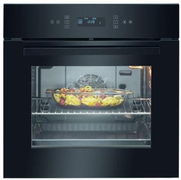 Bomann EBO 7912 EEK: A Einbaubackofen, 60 cm breit, 67 L, Pyrolyse, 12 Funktionen, AirFry, Kindersicherung, schwarz